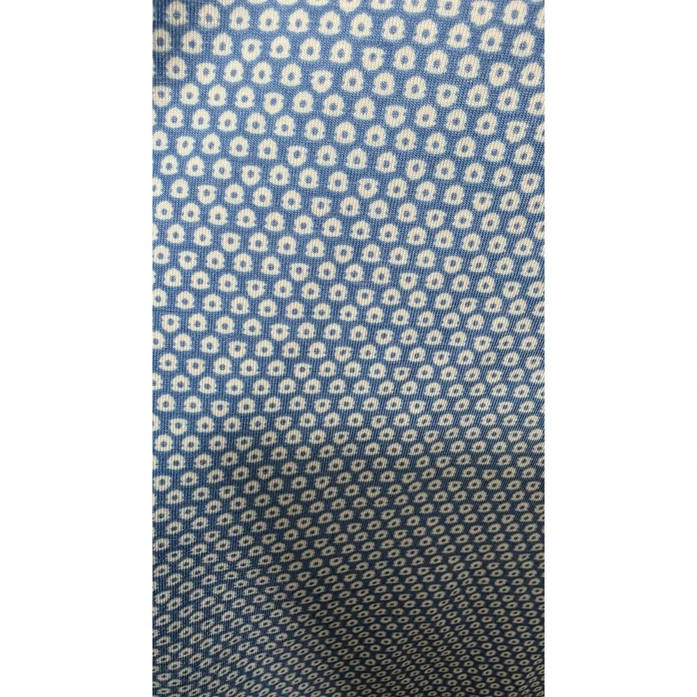 Peter Millar Seaside Polo Mens XL Blue White‎ Geometric Print Short Sleeve Golf